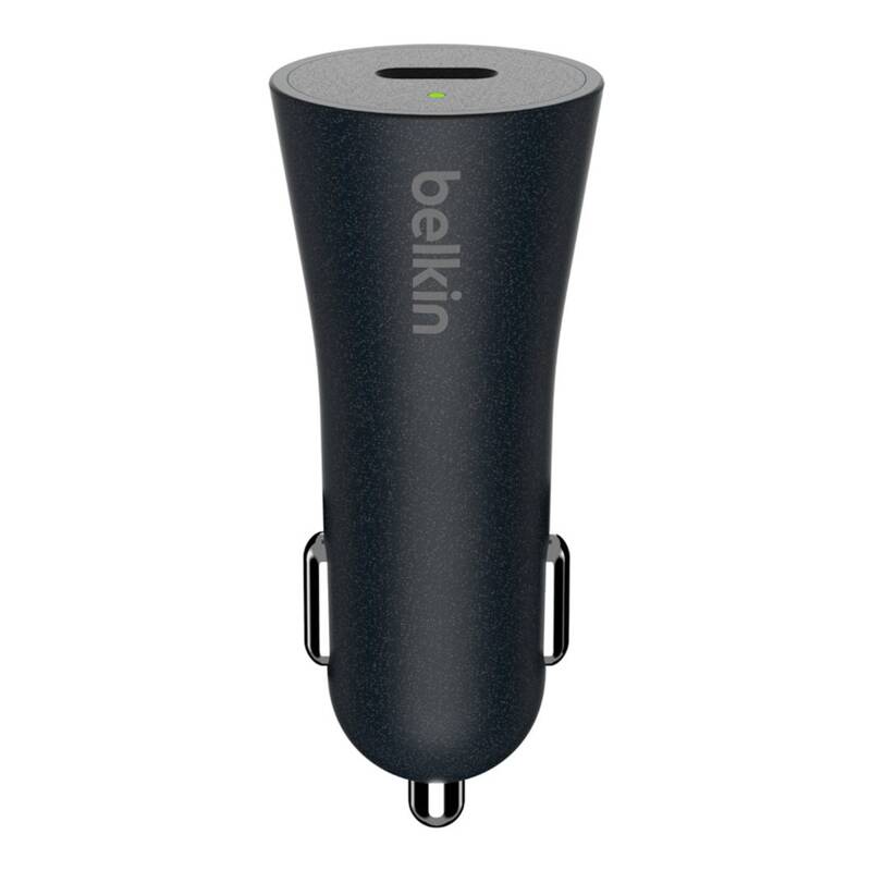 Obrázok BELKIN QuickCharge 4+27W USB-C autonabíječka + USB-C kabel F7U076bt04-BLK