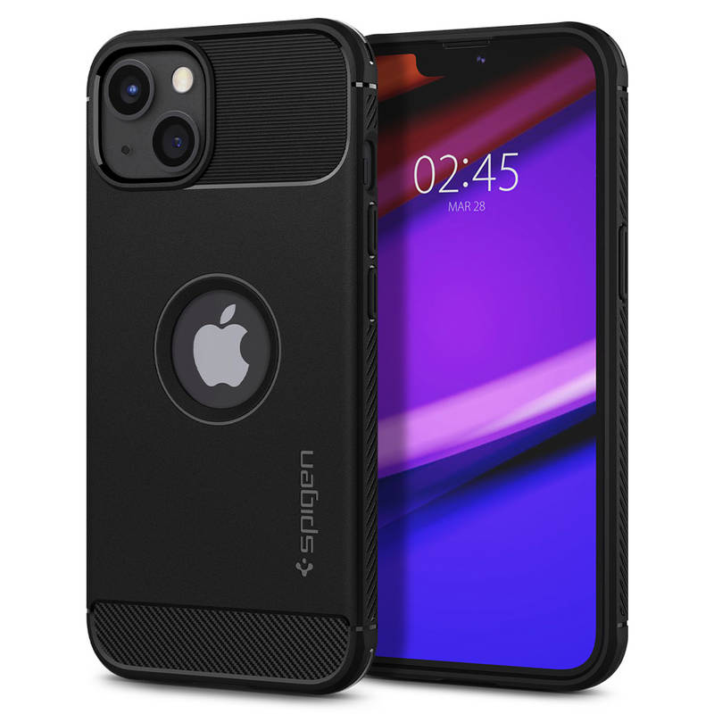 Obrázok Spigen Rugged Armor silikónový kryt na iPhone 13 mini, čierny (ACS03314)