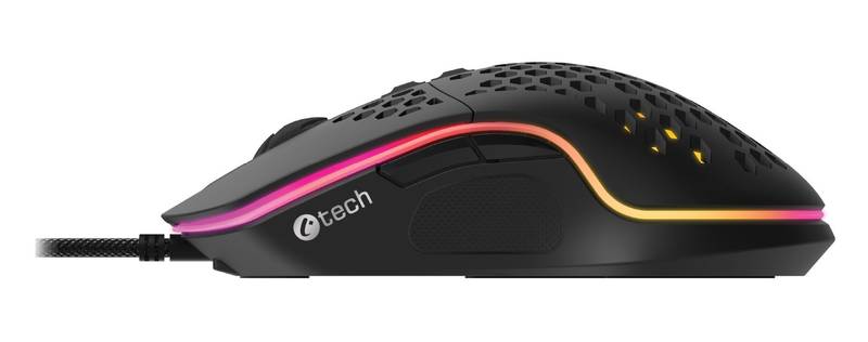 Obrázok C-TECH herní myš Scarab, 7200 DPI, RGB podsvícení, USB, GM-18