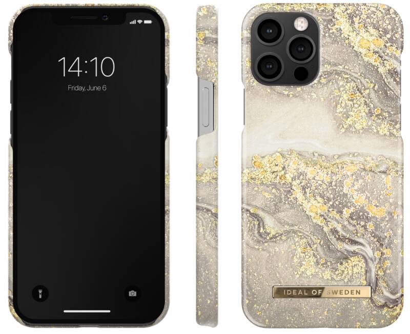 Obrázok iDeal Of Sweden Fashion na Apple iPhone 12/12 Pro - Sparle Greige Marble (IDFCSS19-I2061-121)