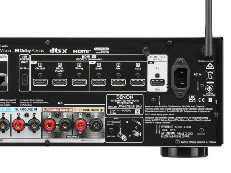 AV Receiver Denon AVR-X1800HDAB čierny