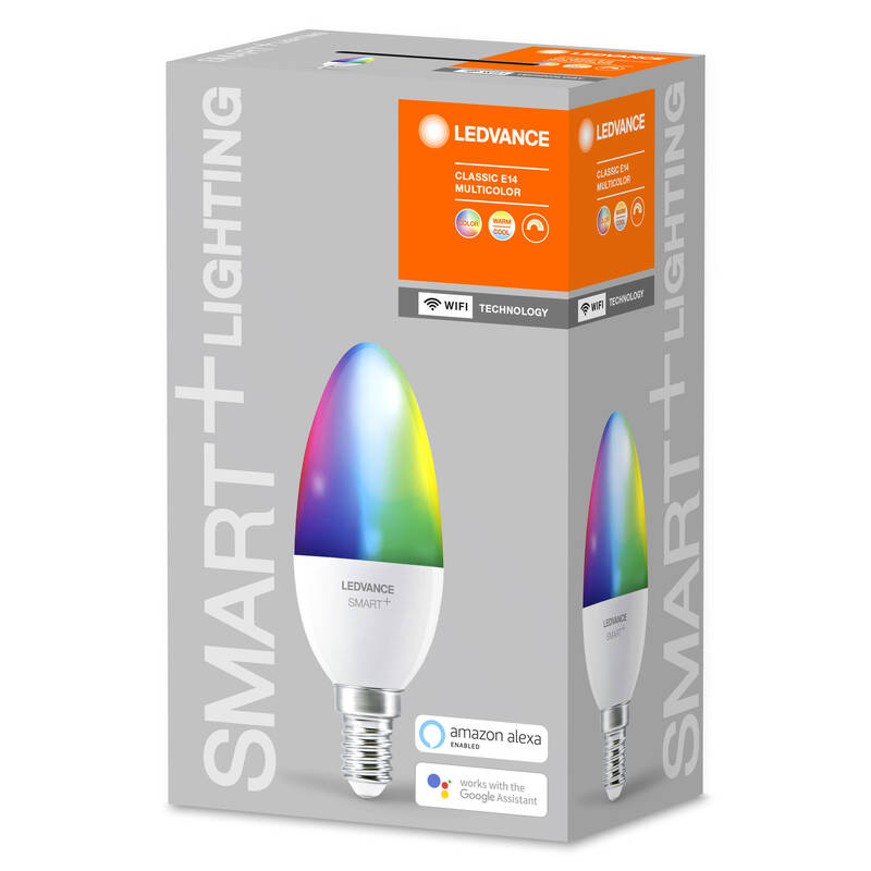 Obrázok Ledvance LED RGB Stmievateľná žiarovka SMART+ E14/5W/230V 2700K-6500K - Ledvance P224699