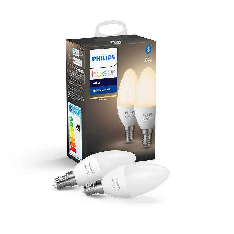 Obrázok Philips SADA 2x LED Stmievateľná žiarovka Philips HUE WHITE E14/5,5W/230V P3085