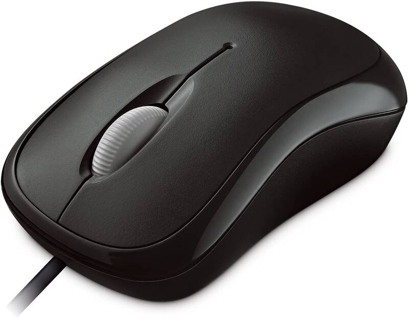 Obrázok Microsoft Myš Basic Optical Mouse, optická, 3tl., 1 koliesko, drôtová (USB), čierna, 800DPI, klasická