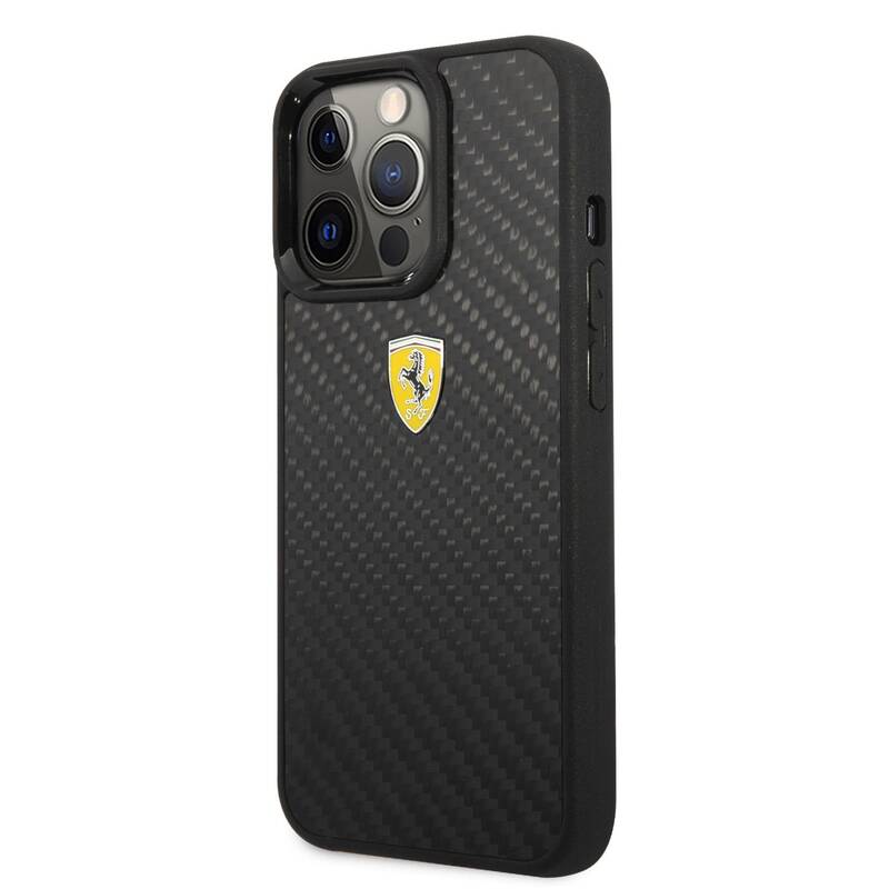 Obrázok FEHCP13XFCABK Ferrari Real Carbon Zadní Kryt pro iPhone 13 Pro Max Black