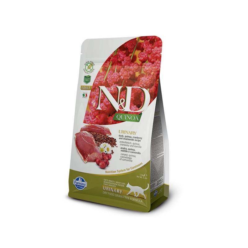 Obrázok N&D Grain Free Quinoa CAT Urinary Duck & Cranberry 1,5 kg