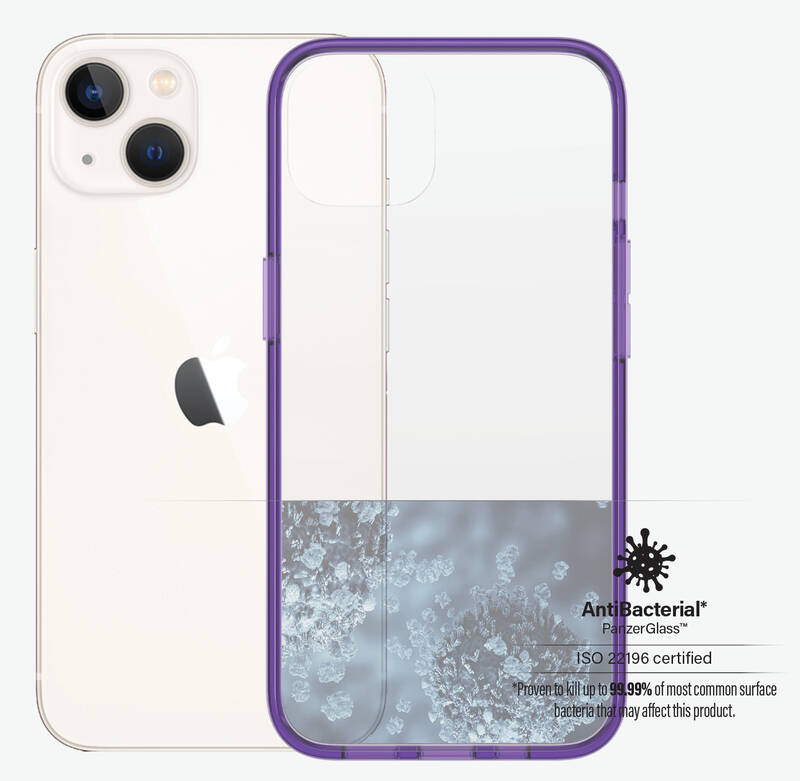 Obrázok PanzerGlass ClearCaseColor na Apple iPhone 13 (0332) fialový/priehľadný