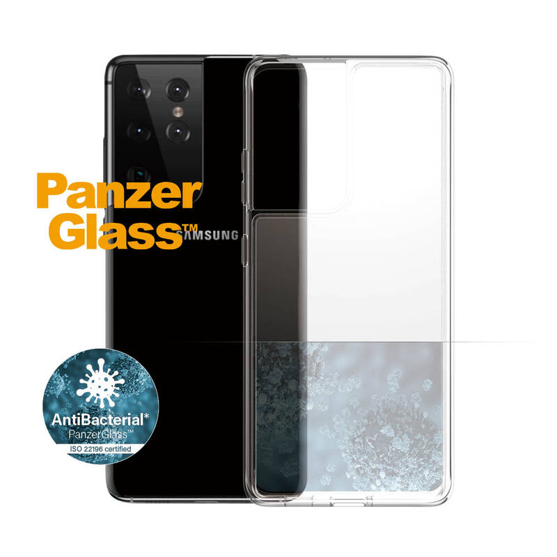 Obrázok PanzerGlass ClearCase Antibacterial na Samsung Galaxy S21 Ultra (0260) priehľadný