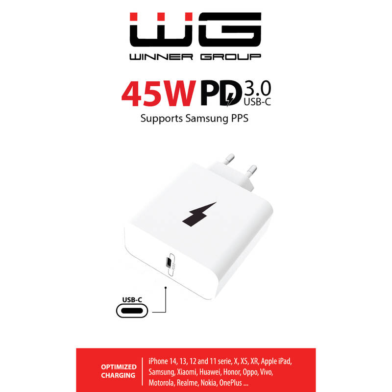 Obrázok WG USB-C PD 45W (11313) biela