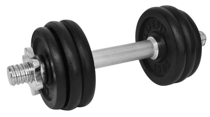 Obrázok Činka nakládací LIFEFIT jednoruční 10 kg, 30mm tyč/6x kotouč