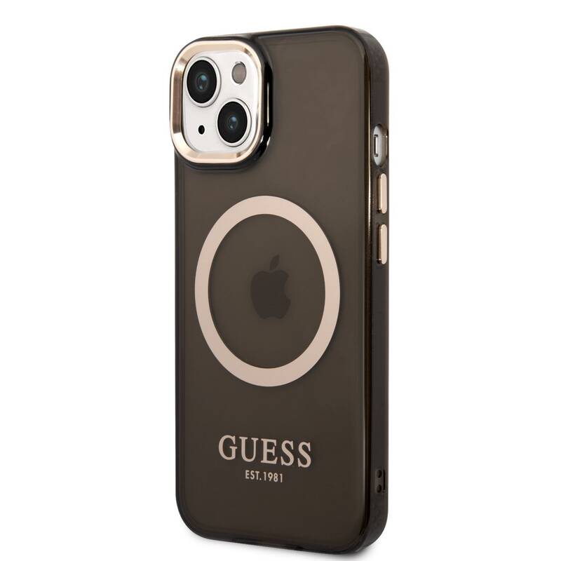 Obrázok Guess Translucent MagSafe Kompatibilní Zadní Kryt pro iPhone 14 Black