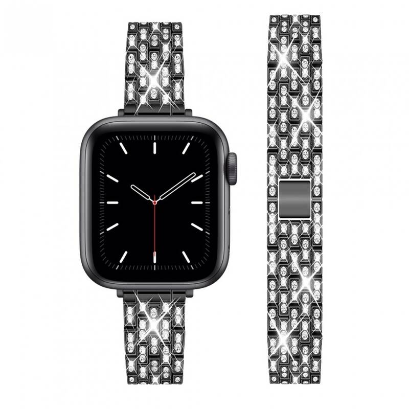 Obrázok WG star, kovový, na Apple Watch 38/40/41 mm + adapter (10677) čierny