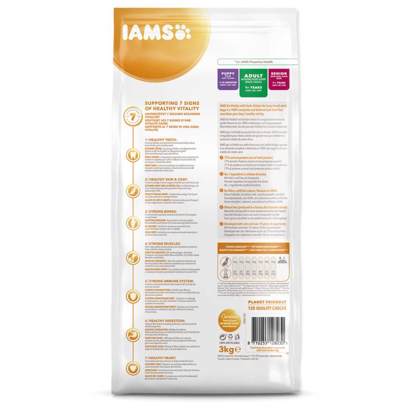 Obrázok Iams Dog Adult Large Chicken 3kg