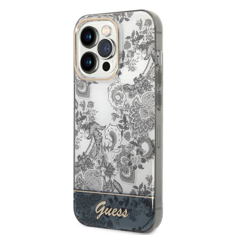 Obrázok Guess PC/TPU Toile De Jouy Zadní Kryt pro iPhone 14 Pro Grey