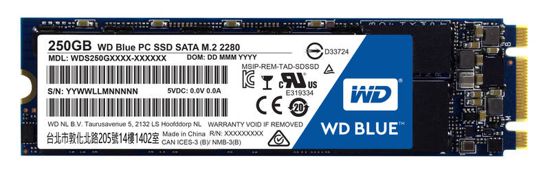 Obrázok Western Digital Blue M.2 3D NAND 250GB (WDS250G2B0B)