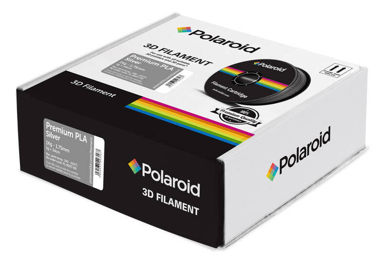 Obrázok Polaroid 1kg Universal Premium PLA filament, 1.75mm/1kg - Silver PL-8007-00