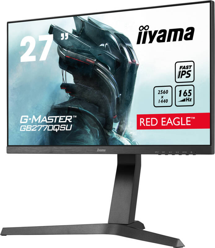 Obrázok 27" iiyama G-Master GB2770QSU-B1: IPS, WQHD@165Hz, 400cd/m2, 0.5ms, HDMI, DP, USB, FreeSync, pivot