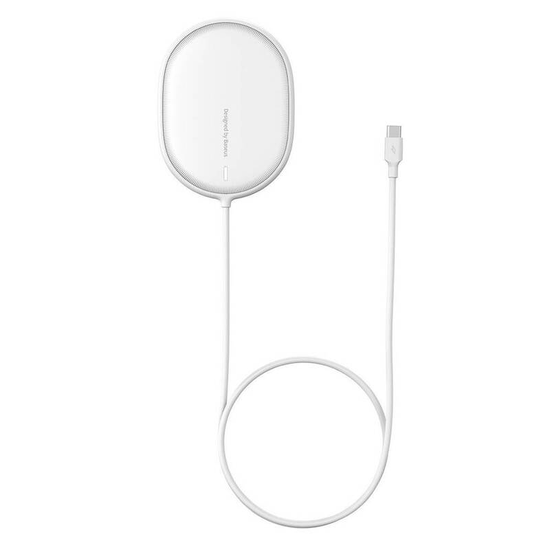 Obrázok Baseus Light Magnetic Wireless Charger for iPhone 12 Series White (WXQJ-02)