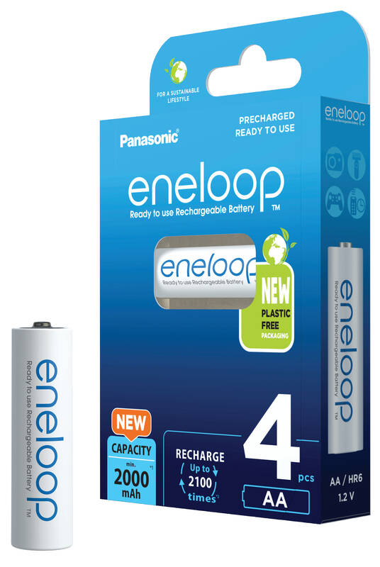 Obrázok Panasonic Eneloop AA, HR06, 2000mAh, Ni-MH, blistr 4ks (BK-3MCDE/4BE)