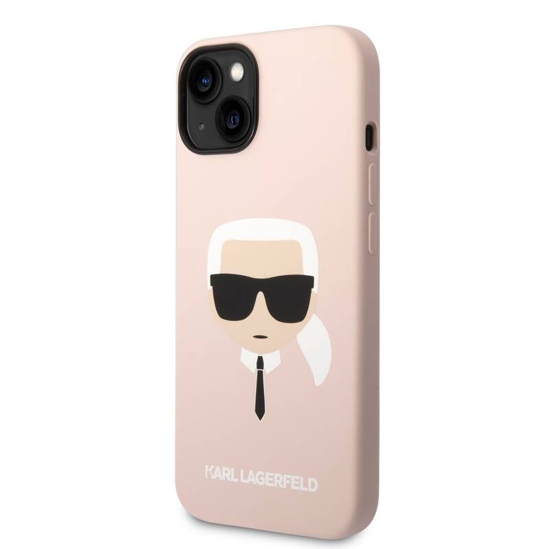 Obrázok Karl Lagerfeld MagSafe Kompatibilní Kryt Liquid Silicone Karl Head pro iPhone 14 Pink