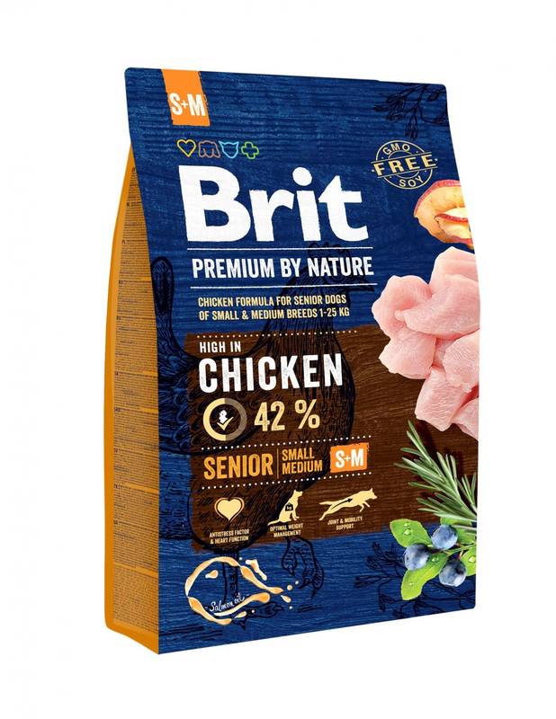 Obrázok BRIT PREMIUM BY NATURE SENIOR S+M 3 KG (294-170820)