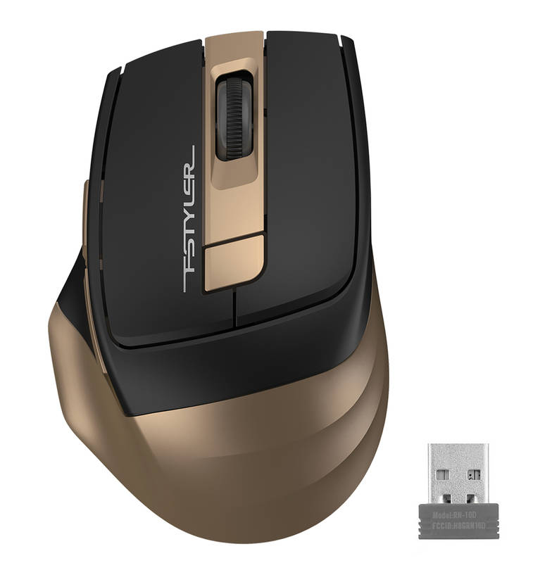 Obrázok A4tech FG35 Bronze, FSTYLER bezdrátová myš optická 2000DPI, 2.4 GHz, bronzová