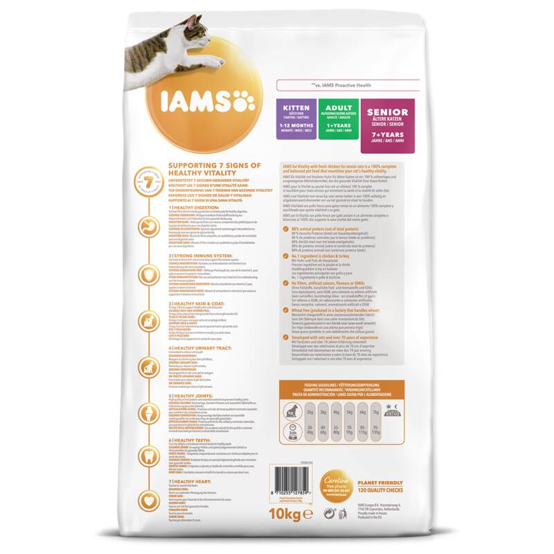 Obrázok Iams Cat Senior Chicken 10kg