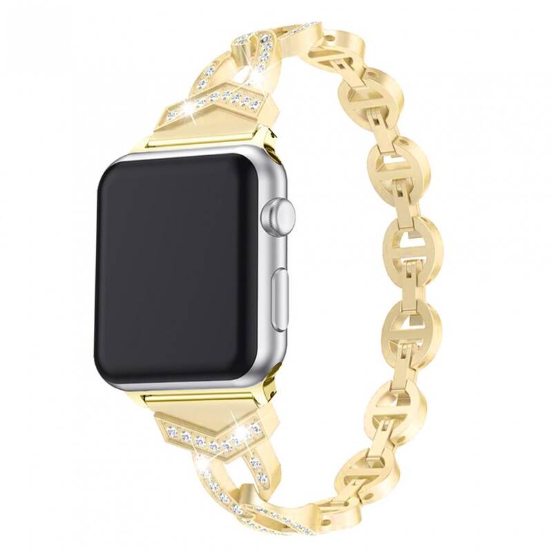 Obrázok WG crystal, kovový, na Apple Watch 42/44/45 mm (10632) zlatý