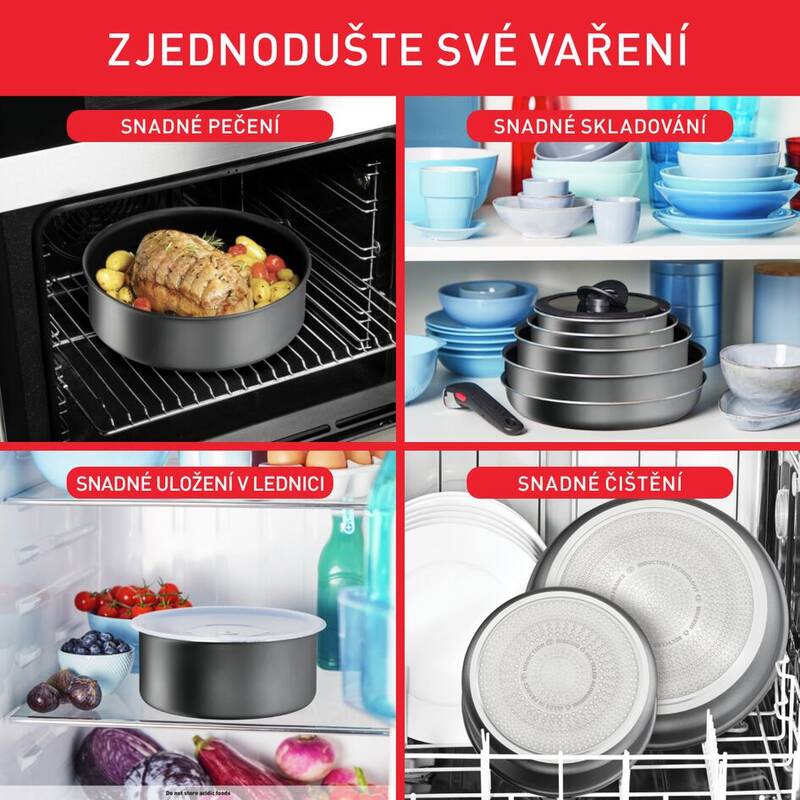 Cookware set INGENIO DAILY CHEF L7619202, 8 pcs, Tefal 