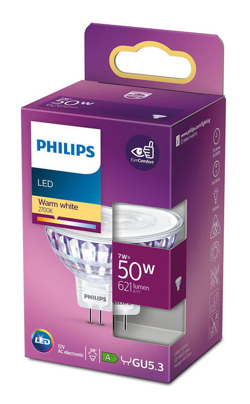 Obrázok Philips bodová, 7W, GU5,3W, teplá bílá (8718699773977)