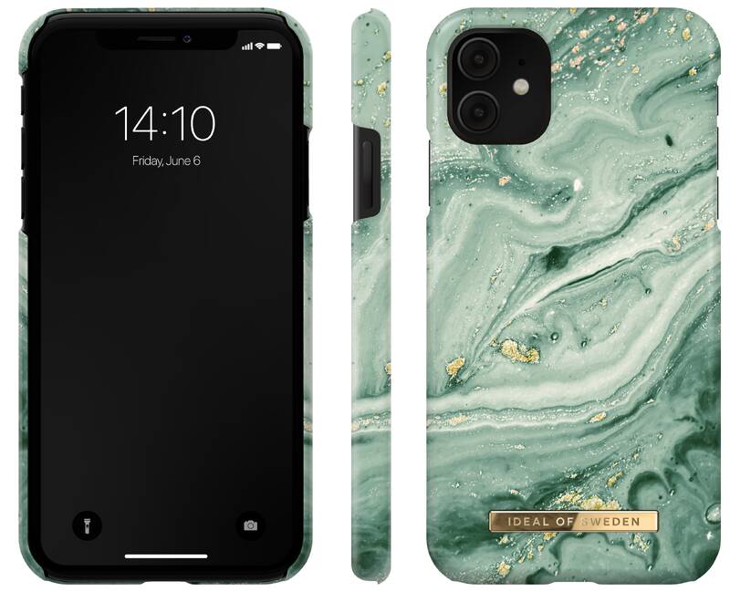 Obrázok iDeal Of Sweden Fashion na Apple iPhone 11/XR - Mint Swirl Marble (IDFCSS21-I1961-258)