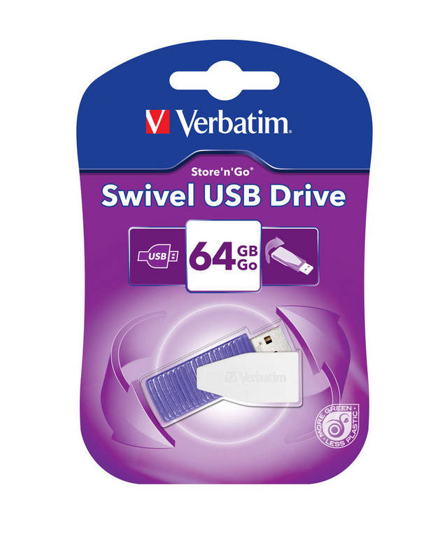 Obrázok Verbatim Store n Go Swivel USB 2.0 / fialova           64GB