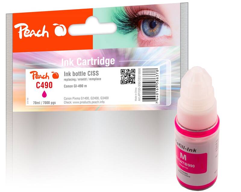 Obrázok Peach CISS GI-490, 70ml, kompatibilní (319866) červená