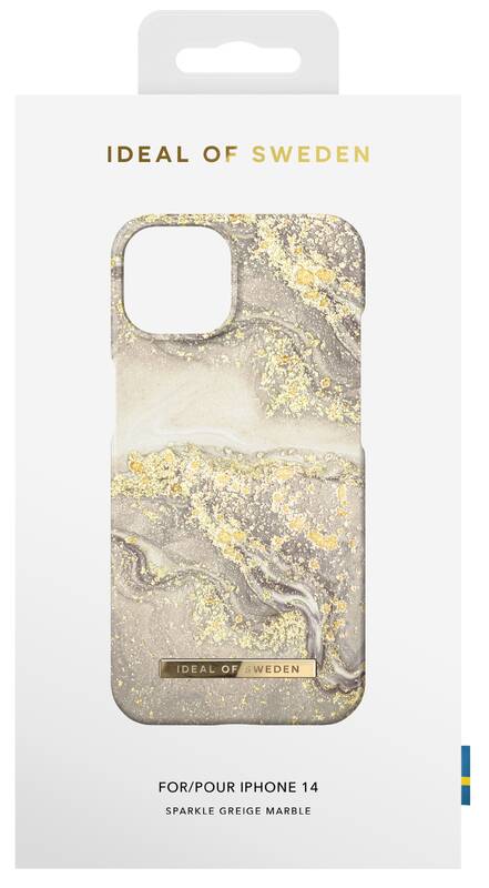 Obrázok iDeal Of Sweden Fashion na Apple iPhone 14 - Sparkle Greige Marble (IDFCSS19-I2261-121)