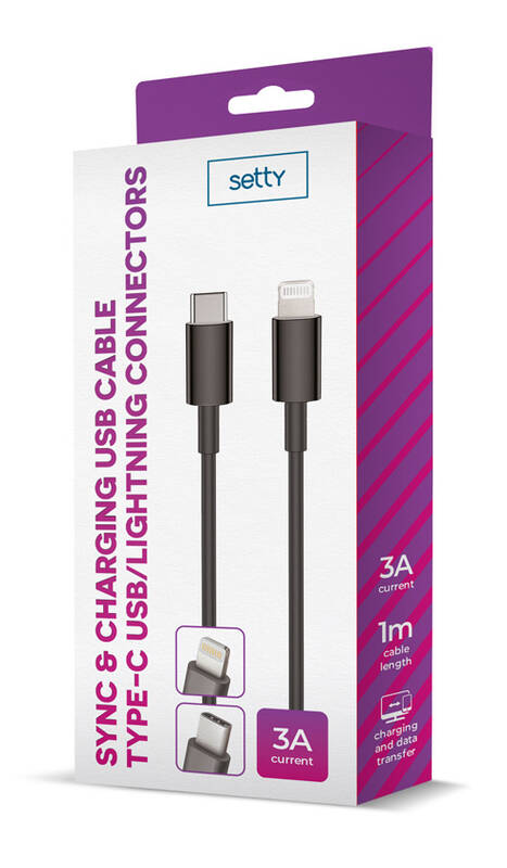 Obrázok Forever Setty USB-C/Lightning 1m (GSM106099) čierny