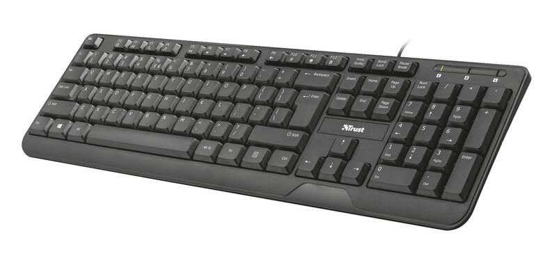 Obrázok TRUST multimediální klávesnice Ziva Keyboard CZ/SK 22173