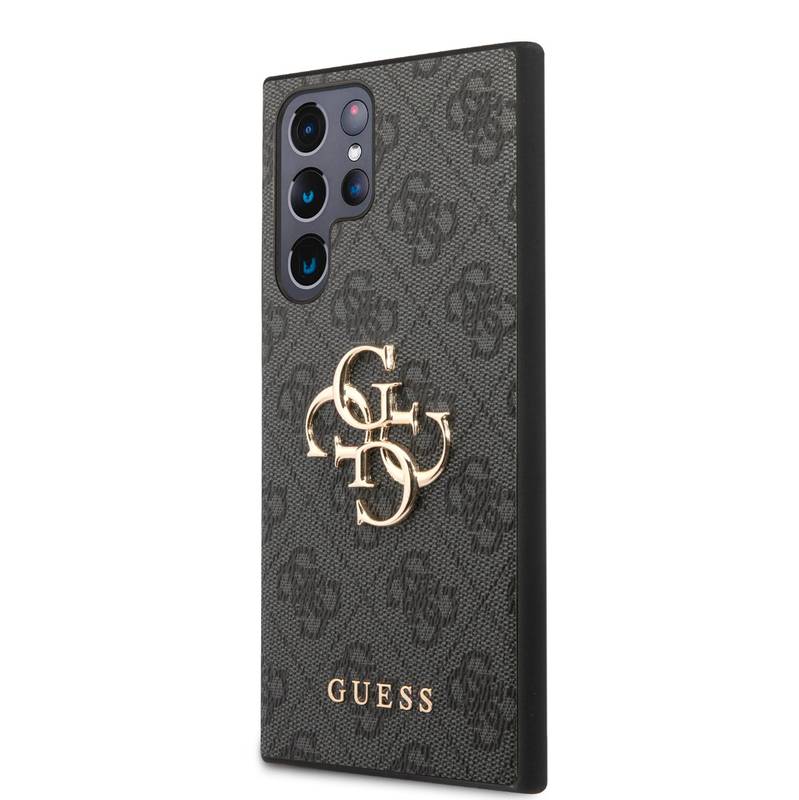 Obrázok Guess 4G Metal Logo na Samsung Galaxy S23 Ultra (GUHCS23L4GMGGR) sivý