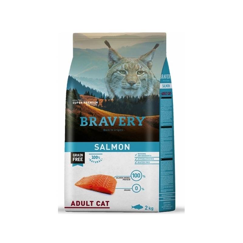 Obrázok Bravery cat ADULT salmon 2kg