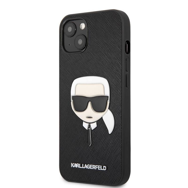 Obrázok KLHCP13MSAKHBK Karl Lagerfeld PU Saffiano Karl Head Kryt pro iPhone 13 Black