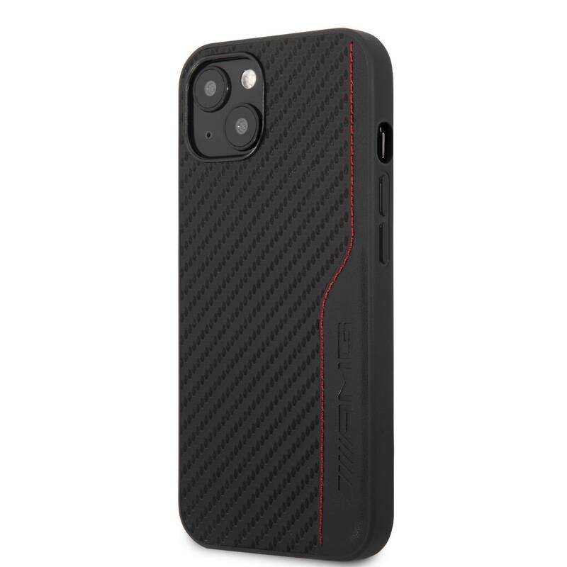 Obrázok AMG AMHCP13MDEBK AMG PU CARBON EFFECT ZADNY KRYT PRE IPHONE 13 BLACK