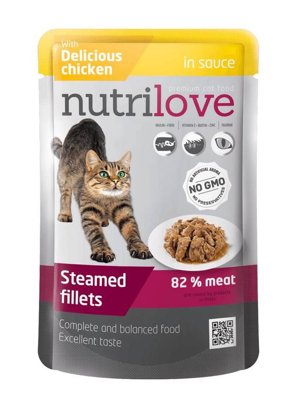 Obrázok Nutrilove Cat pouch Chicken gravy 85 g