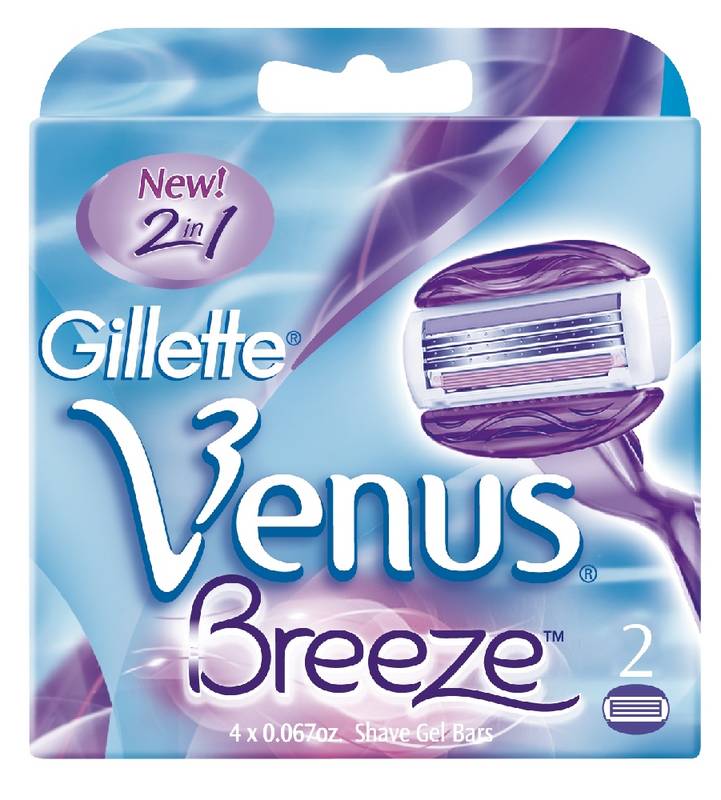 Obrázok GILETTE VENUS BREEZE STR.+2 Náhradné hlavice