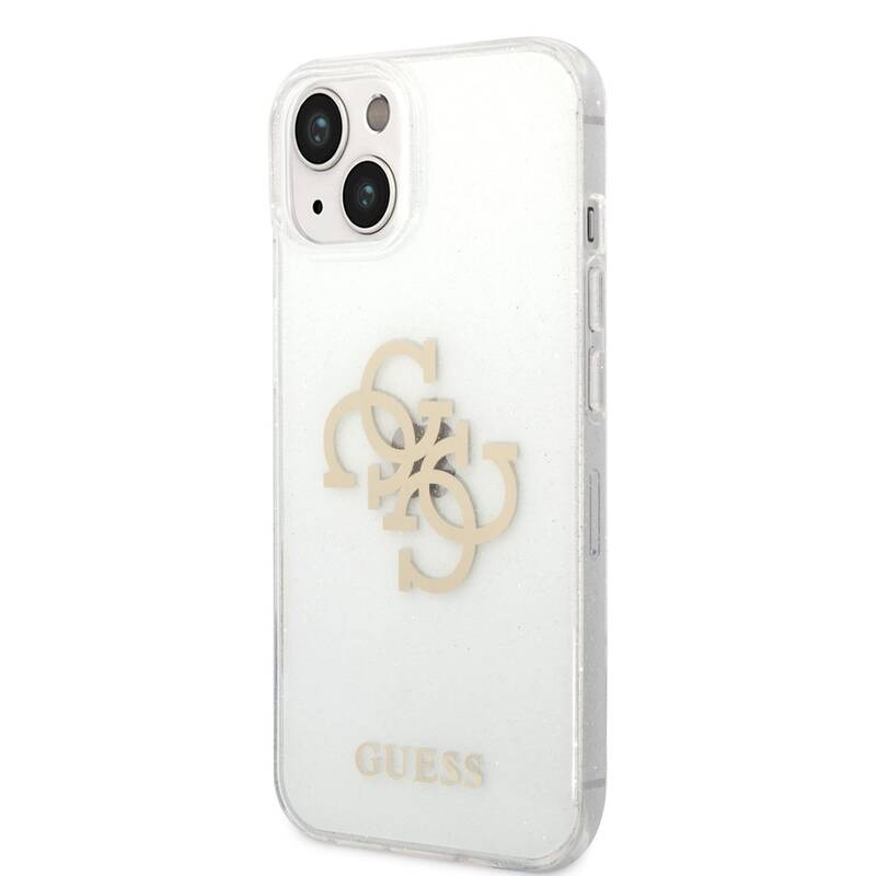 Obrázok Guess TPU Big 4G Full Glitter Zadní Kryt pro iPhone 14 Transparent