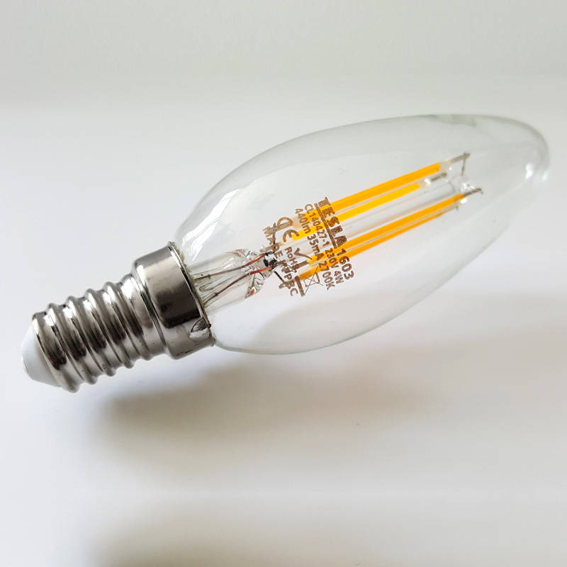 Obrázok TESLA CRYSTAL LED RETRO sviečka E14 4 W 2700 K (CL140427-1)