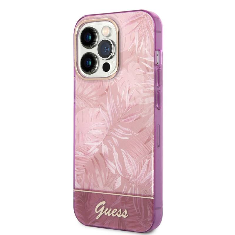 Obrázok Guess PC/TPU Jungle Zadní Kryt pro iPhone 14 Pro Max Pink