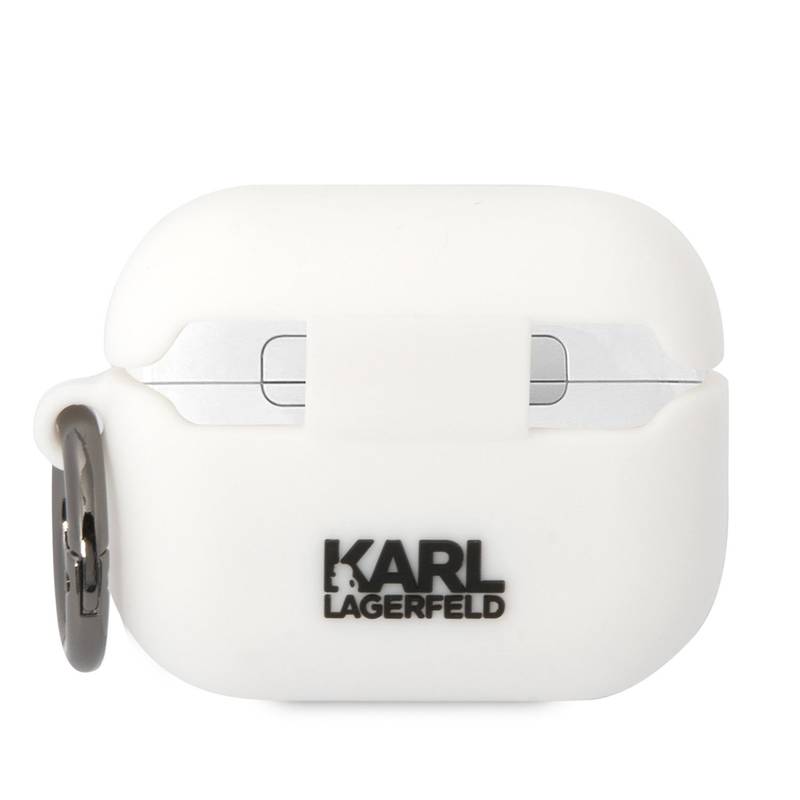 Obrázok Karl Lagerfeld and Choupette Silikonové Pouzdro pro Airpods Pro White