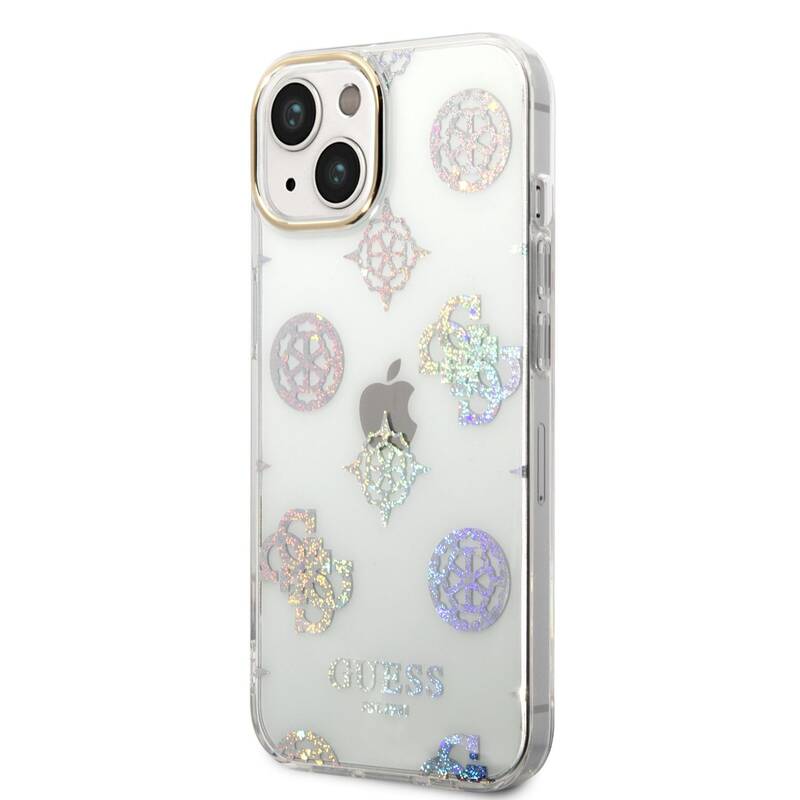 Obrázok Guess PC/TPU Peony Glitter Zadní kryt pro iPhone 14 White