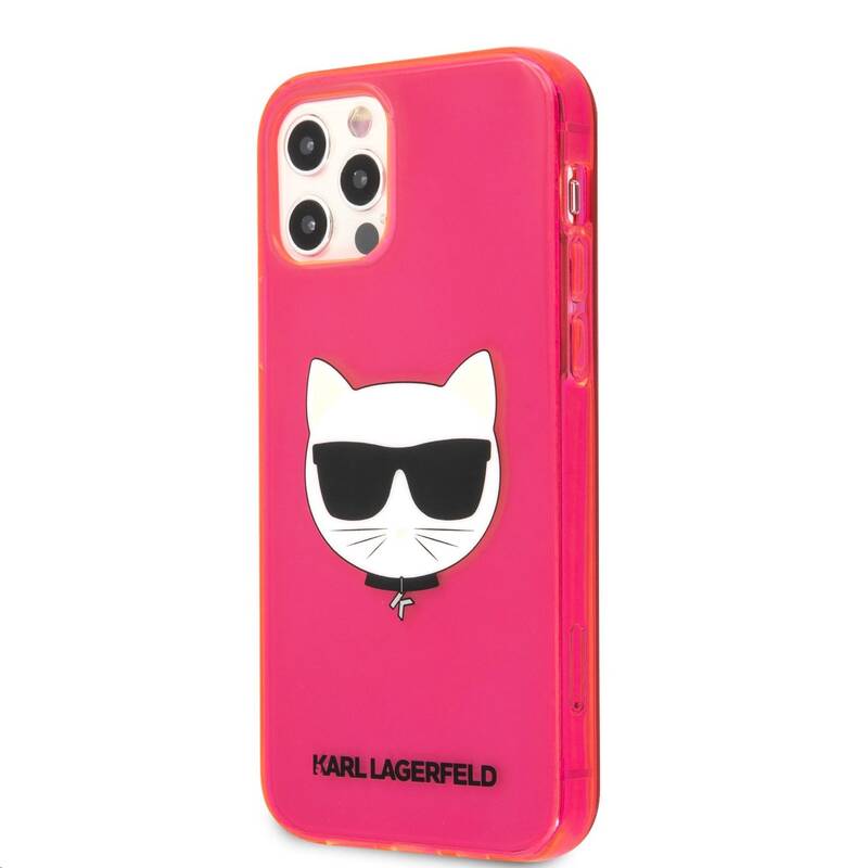 Obrázok Karl Lagerfeld TPU Choupette Head Kryt na Apple iPhone 12 Pro Max Fluo Pink (3700740503096)