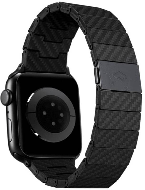 Obrázok Pitaka Carbon Fiber Strap Black/Grey  Apple Watch 44/42 mm (AWB1003)