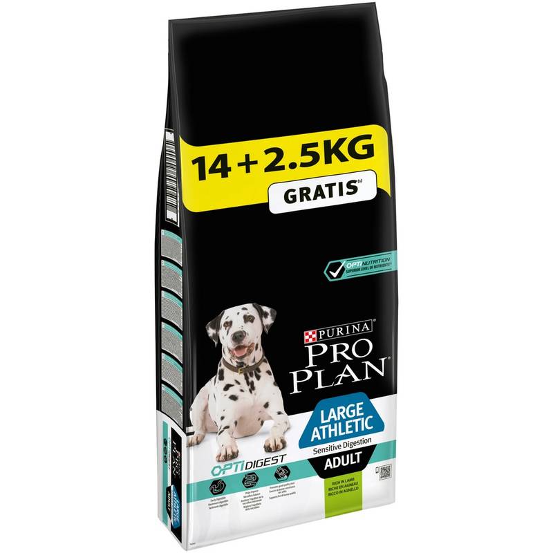 Obrázok Purina Pro Plan LARGE ADULT Athletic Sensitive Digestion Jehně 14 kg + 2,5 kg